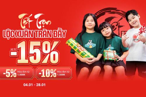 LỘC XUÂN TRÀN ĐẦY- SALE UP TO 15%