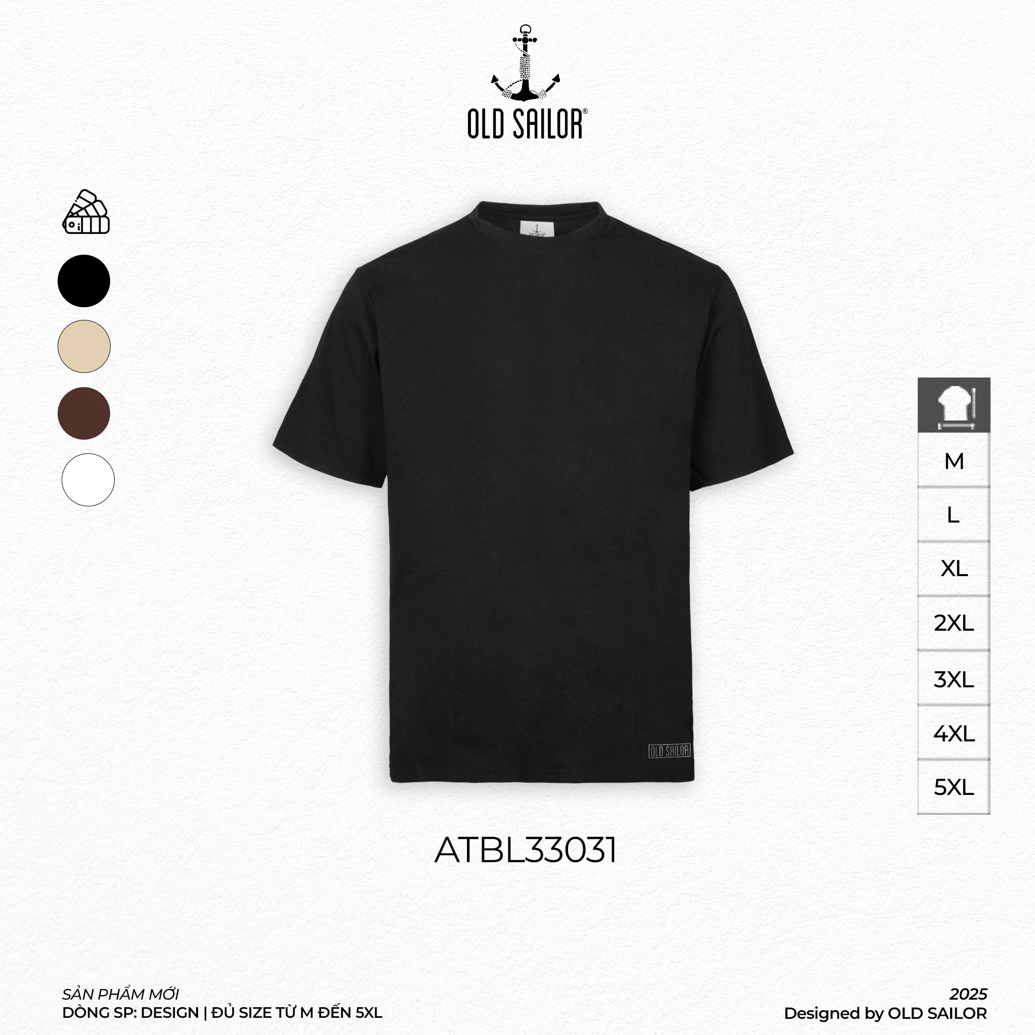 Áo Thun Same Oversize Old Sailor - ATBL33031 - Big Size Upto 5XL