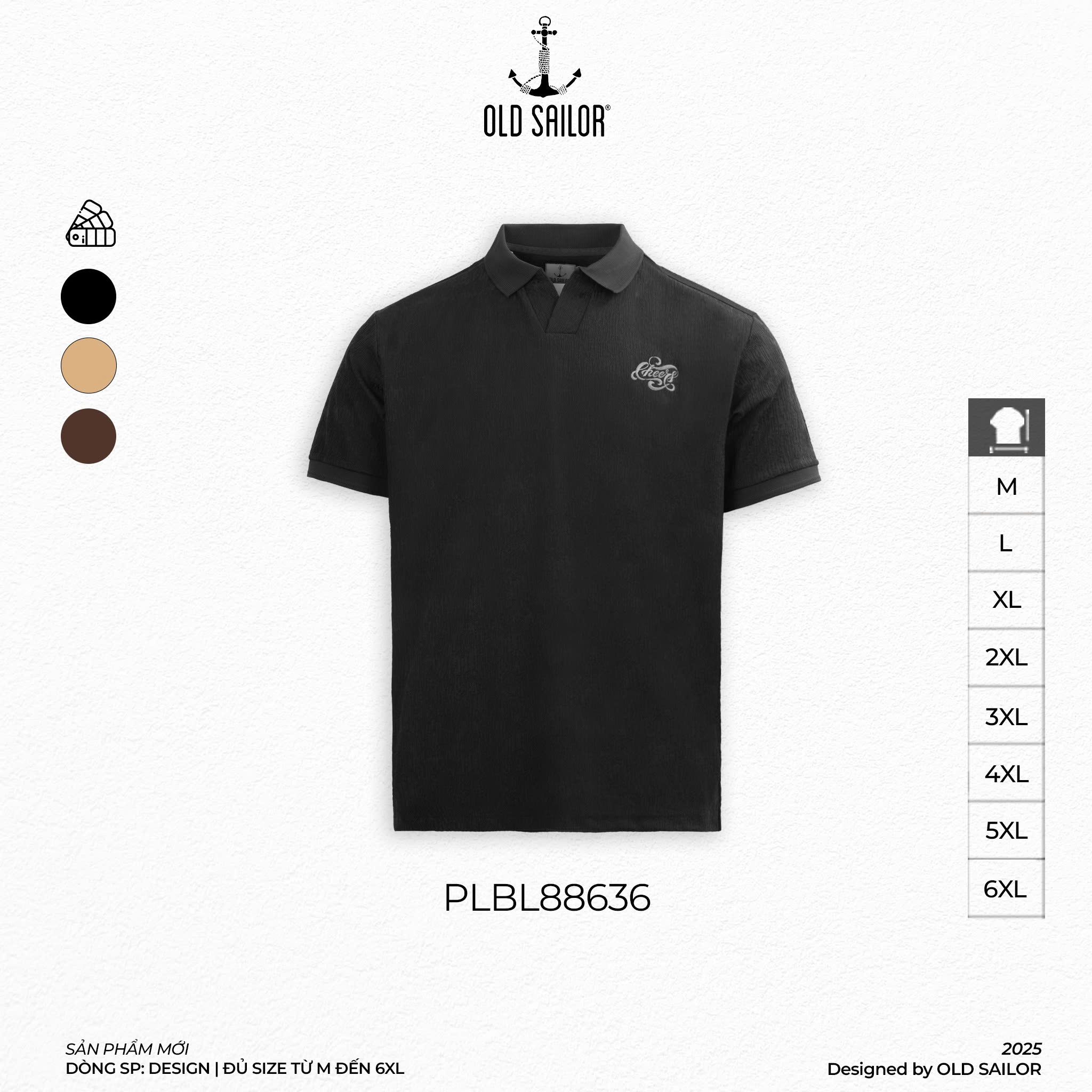 Áo Polo Cheers Old Sailor - PLBL88636 - Big Size Upto 6XL