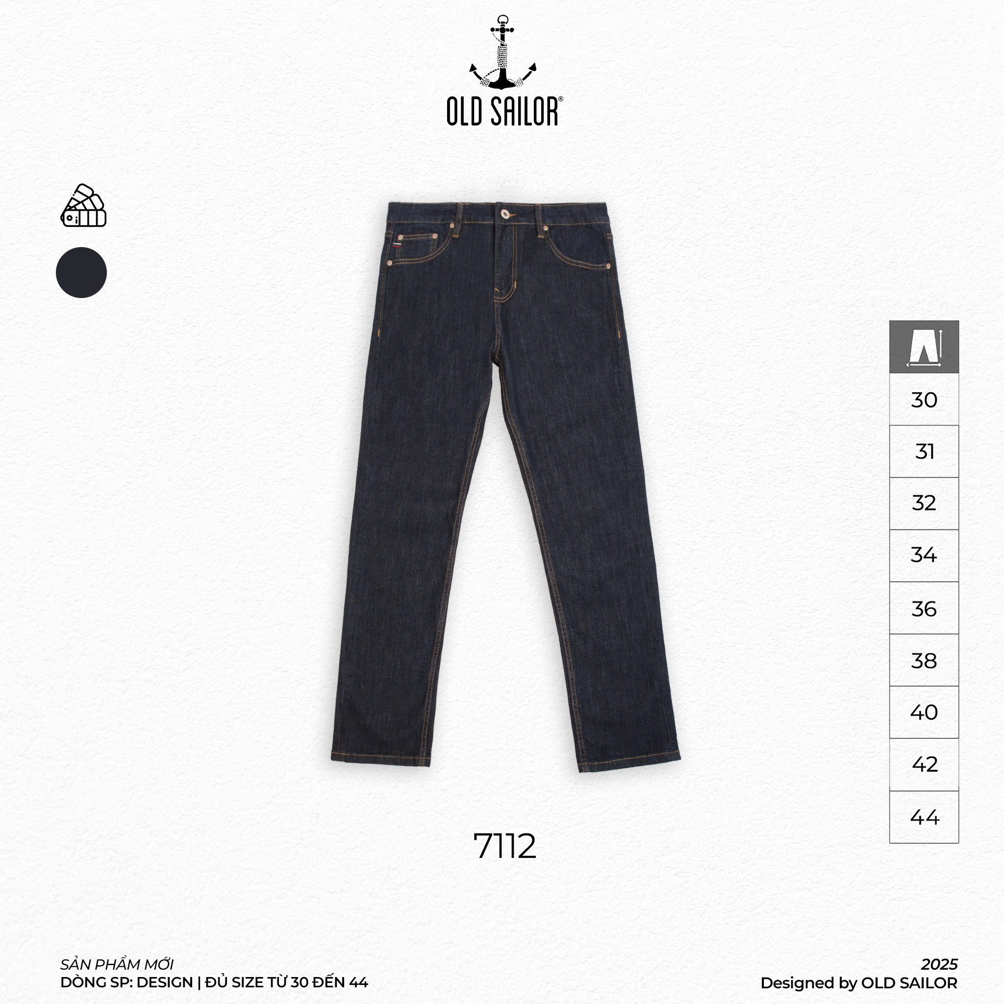 Quần Jeans Form Slimfit Old Sailor - 7112 - Big size upto 44