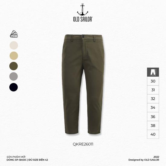 Quần khaki nam basic Old Sailor - O.S.L KAKI BASIC - GREEN - QKRE26011- Big Size upto 40