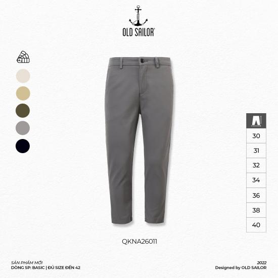 Quần khaki nam basic Old Sailor - O.S.L KAKI BASIC - GREY - QKNA26011- Big Size upto 40