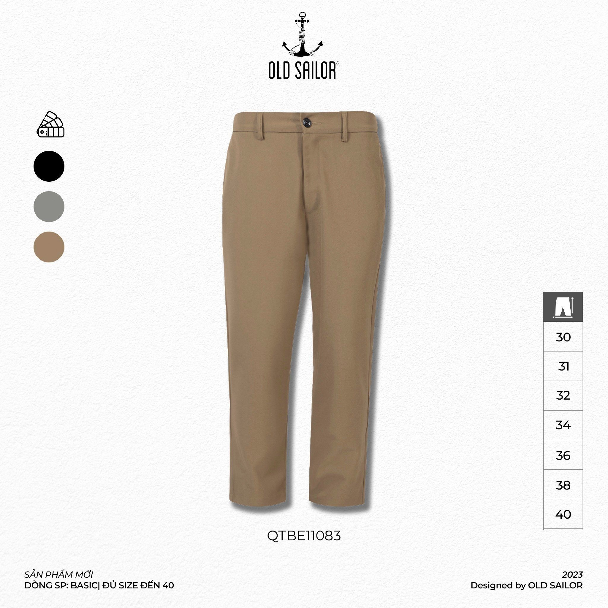 Quần tây lưng thun nam Old Sailor - O.S.L DESIGN TROUSER - BEIGE - QTBE11083 - be - Big size upto 40