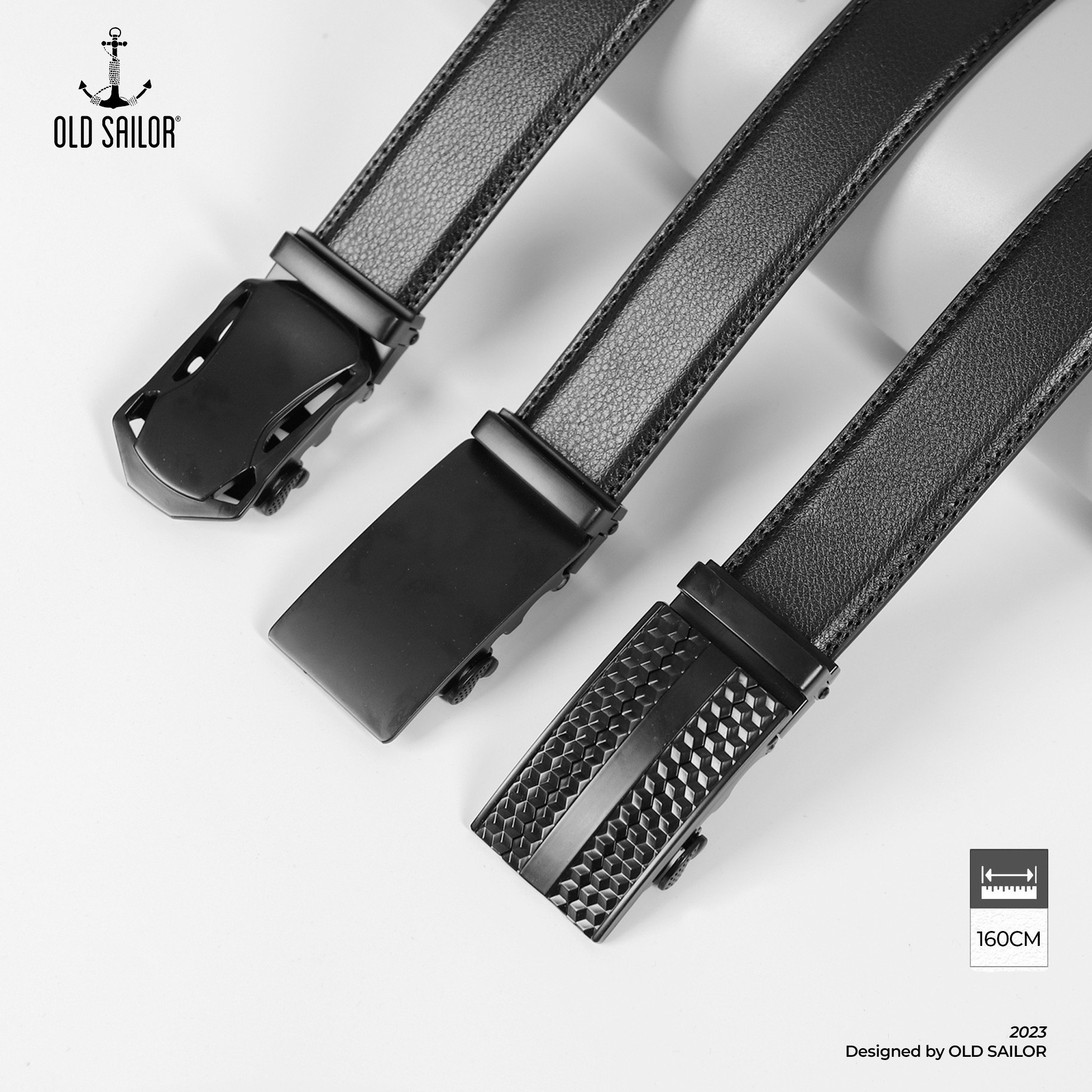 Thắt lưng nam Old Sailor - O.S.L THẮT LƯNG FORWORKS - BLACK - TLDE21025