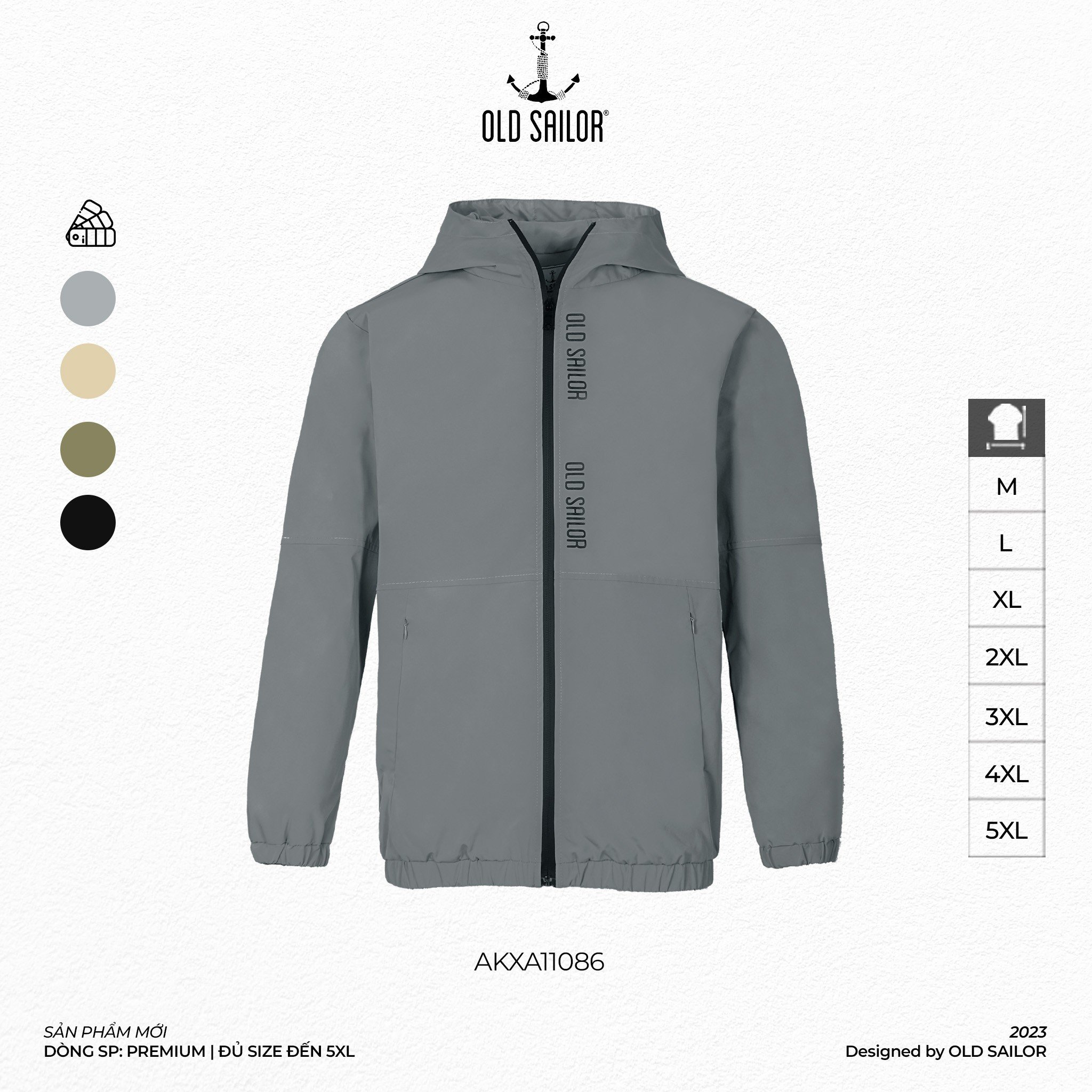 Áo khoác dù nam Old Sailor - O.S.L PREMIUM WIND BREAKER JACKET - AKXA11086 - Big size upto 5XL