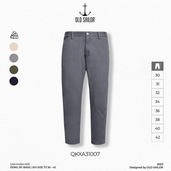 Quần kaki basic nam form slim-fit Old Sailor - QKXA31007 - Big size upto 42