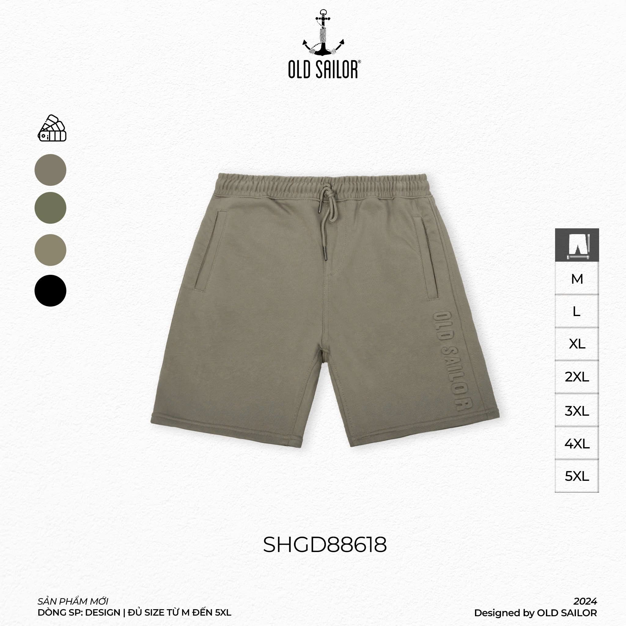 Quần Short Nỉ Chân Cua Old Sailor - SHGD88618 - Big Size upto 5XL