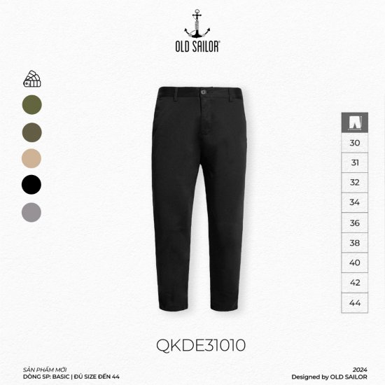 Quần Kaki Form Slim-Fit Old Sailor - QKDE31010 - Big size upto 44