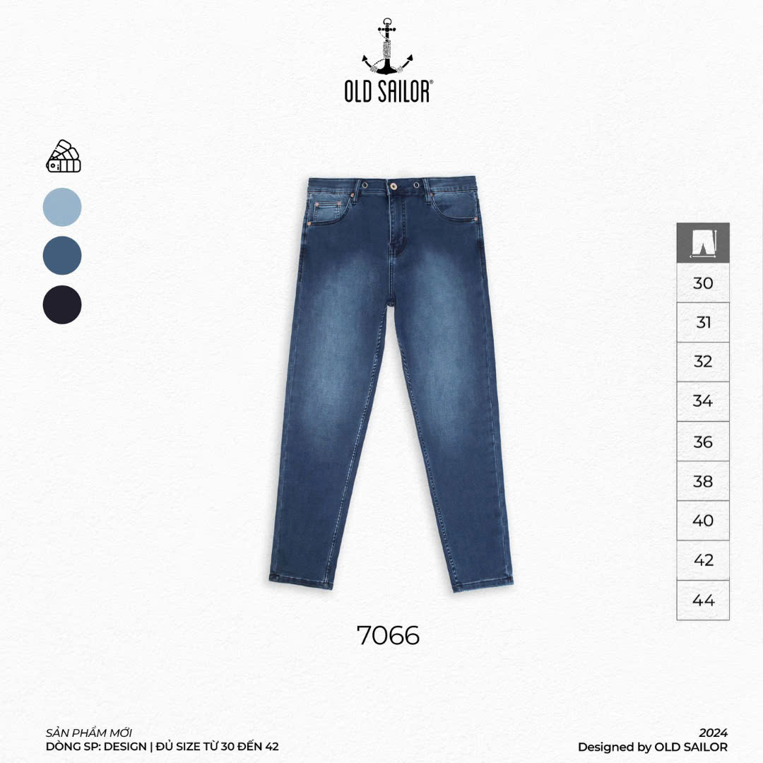 Quần Jeans Form Skinny Old Sailor - 7066 - Big size upto 44