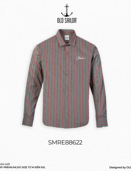 Áo Sơ Mi Kẻ Sọc Stripes - SMRE88622 - Big Size Upto 5XL