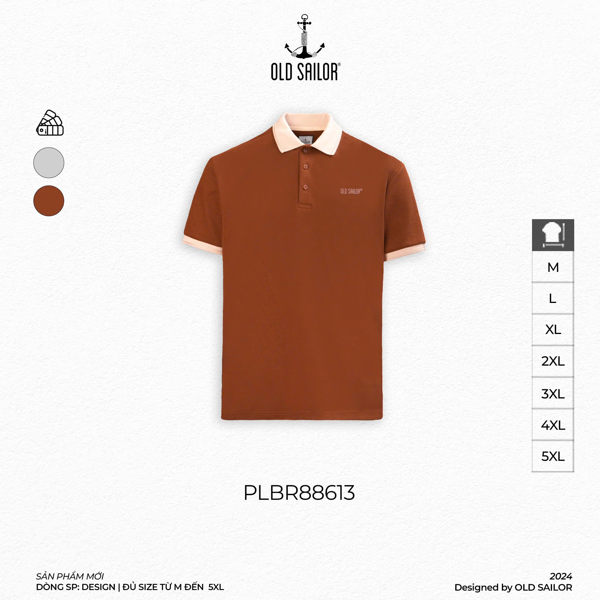 Áo Polo Curly Old Sailor - PLBR88613 - Big Size Upto 5XL